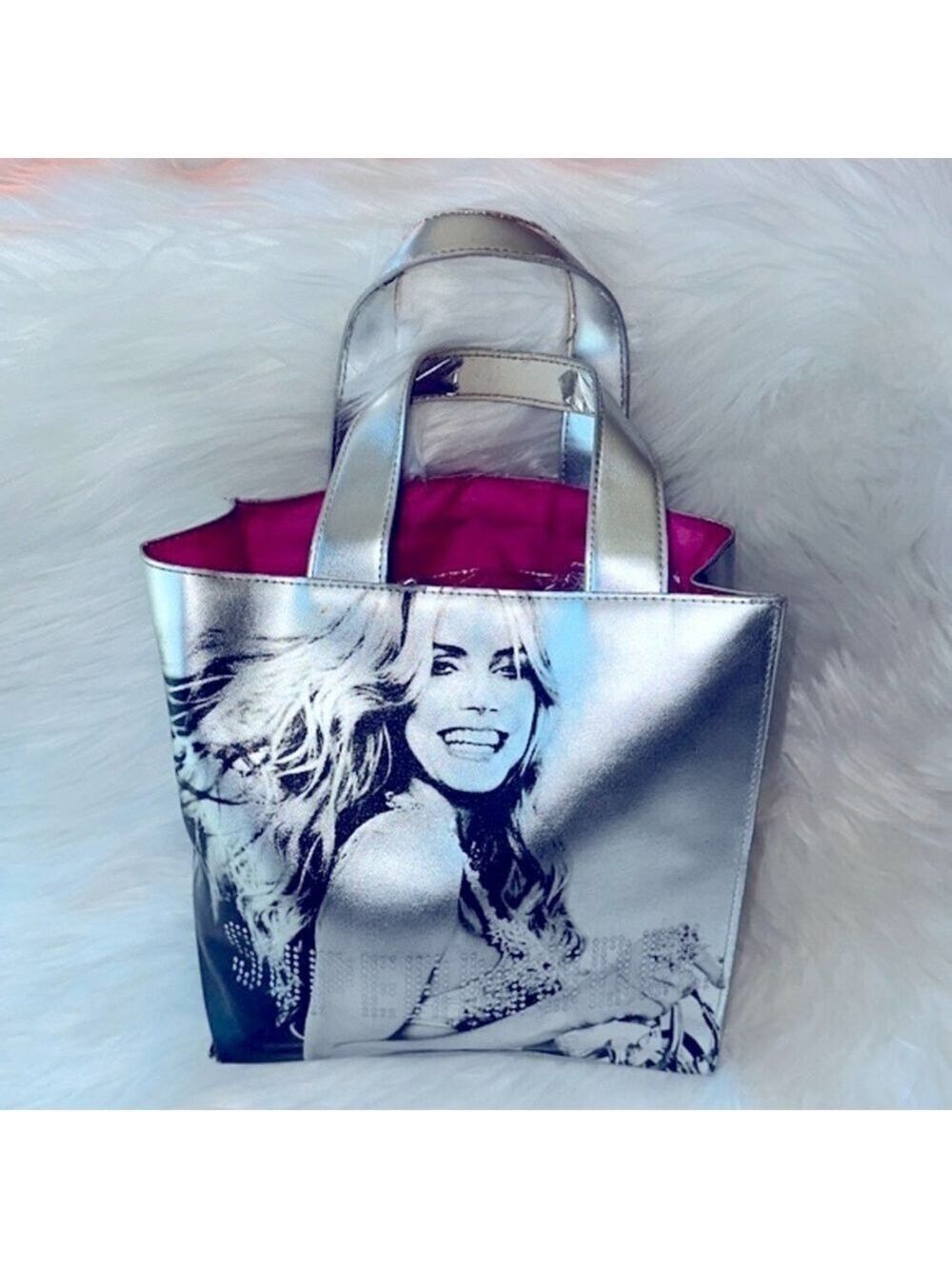 Victoria's Secret Supermodel Heidi Klum Bag Limited Edition Mini Silver Tote!